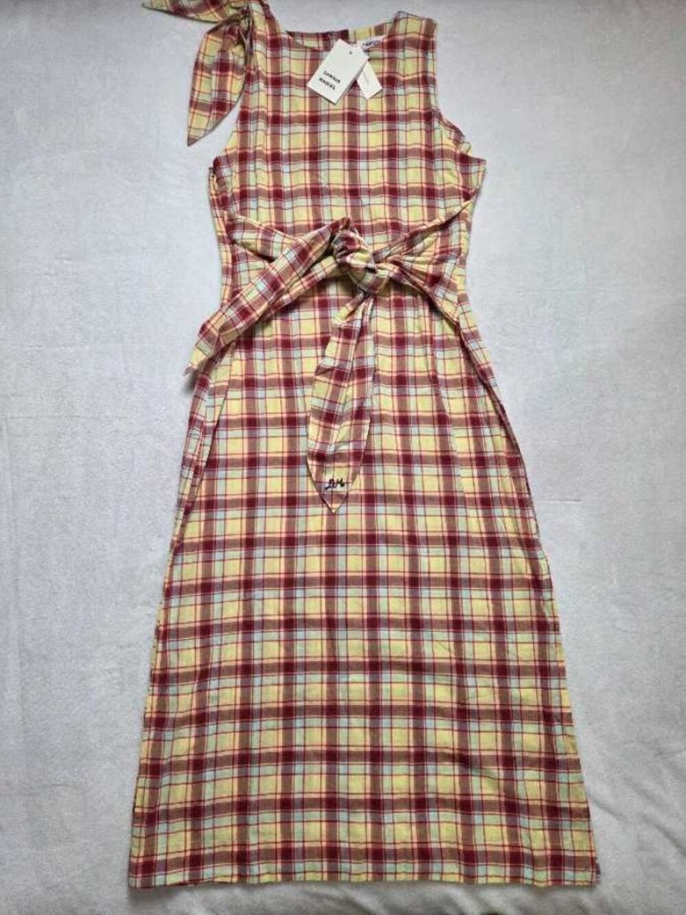 New US 8 (UK 12) Damson Madder (from Anthropologie) Estelle midi plaid dress